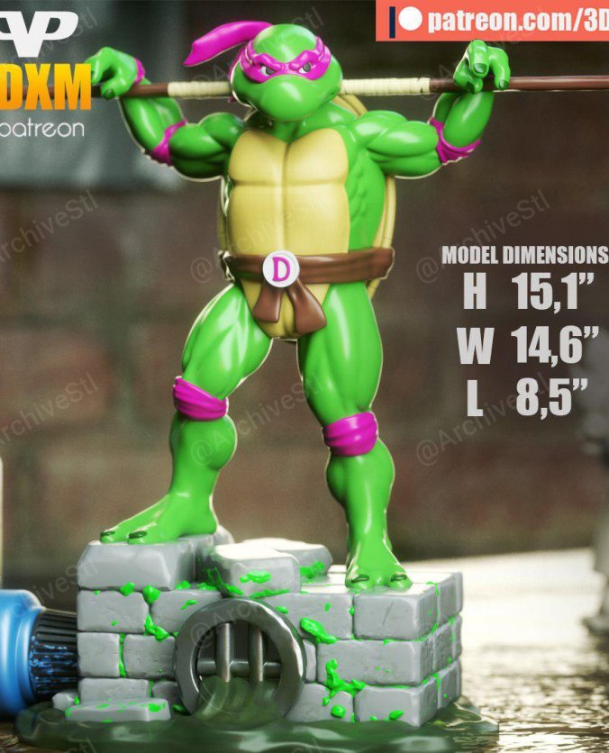 忍者神龟  多纳泰罗 Donatello 3D打印图纸